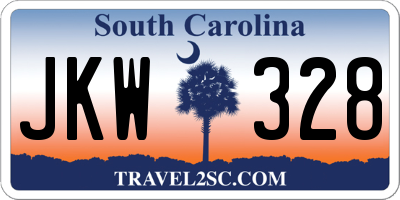 SC license plate JKW328