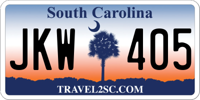 SC license plate JKW405