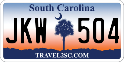 SC license plate JKW504