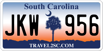 SC license plate JKW956