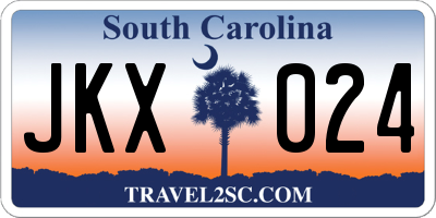 SC license plate JKX024