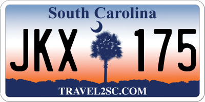 SC license plate JKX175