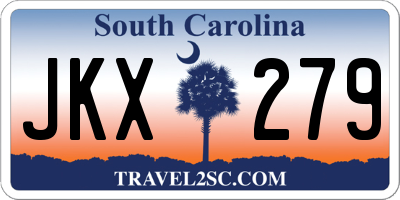 SC license plate JKX279