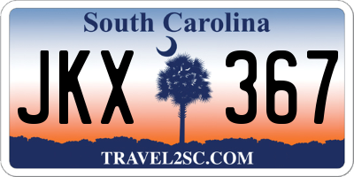 SC license plate JKX367