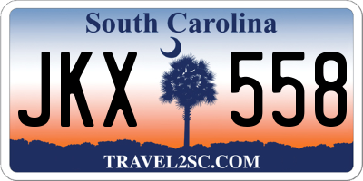 SC license plate JKX558