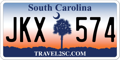 SC license plate JKX574