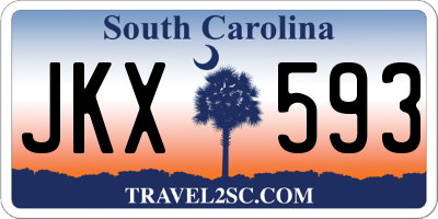 SC license plate JKX593