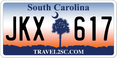 SC license plate JKX617