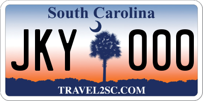 SC license plate JKY000