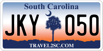 SC license plate JKY050