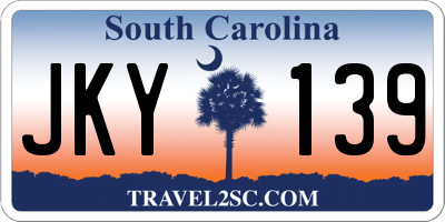 SC license plate JKY139