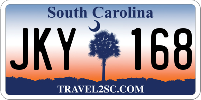 SC license plate JKY168