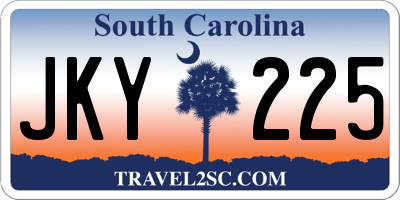 SC license plate JKY225