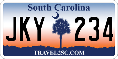 SC license plate JKY234