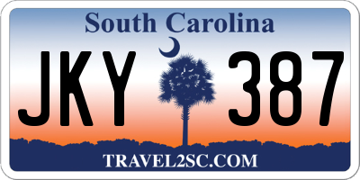 SC license plate JKY387