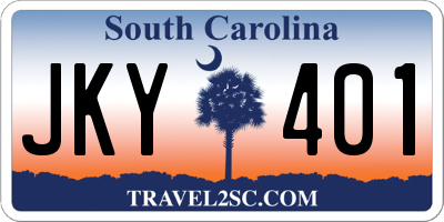 SC license plate JKY401