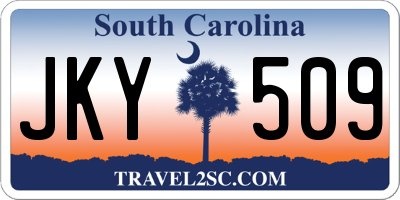 SC license plate JKY509