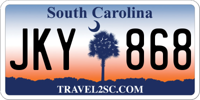 SC license plate JKY868