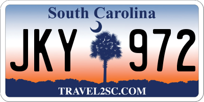 SC license plate JKY972