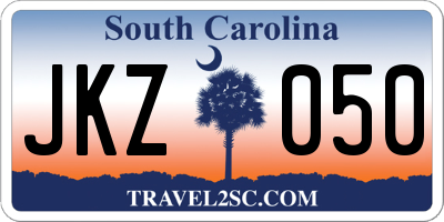 SC license plate JKZ050