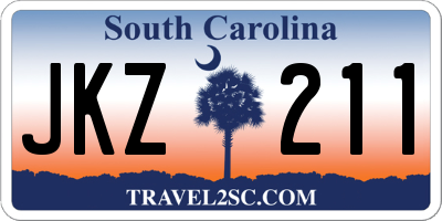 SC license plate JKZ211
