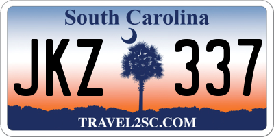 SC license plate JKZ337