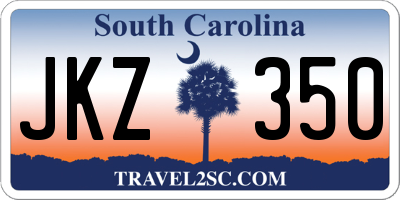 SC license plate JKZ350