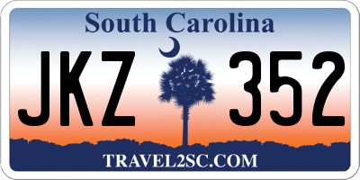 SC license plate JKZ352