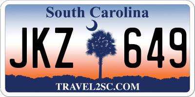 SC license plate JKZ649
