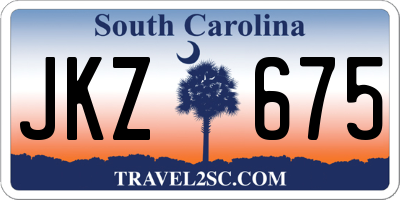 SC license plate JKZ675