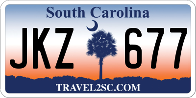 SC license plate JKZ677