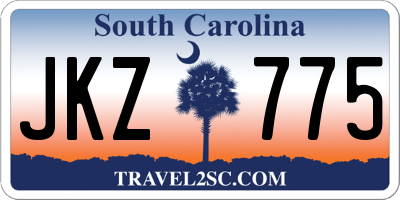 SC license plate JKZ775