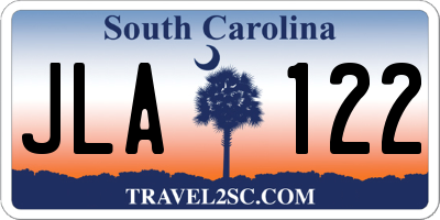 SC license plate JLA122