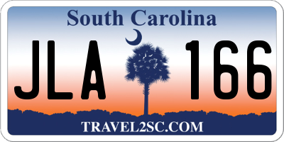 SC license plate JLA166