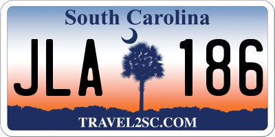 SC license plate JLA186