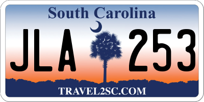 SC license plate JLA253