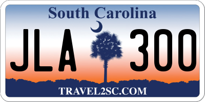 SC license plate JLA300