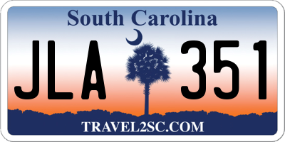 SC license plate JLA351