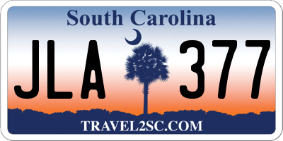 SC license plate JLA377