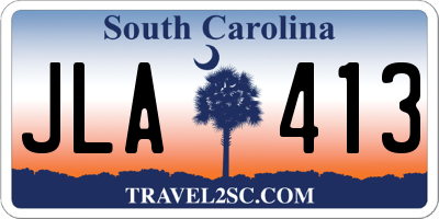 SC license plate JLA413