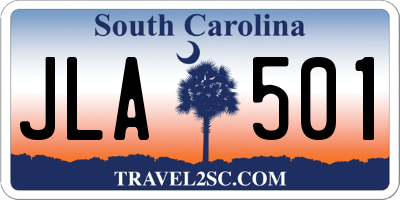 SC license plate JLA501