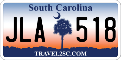 SC license plate JLA518