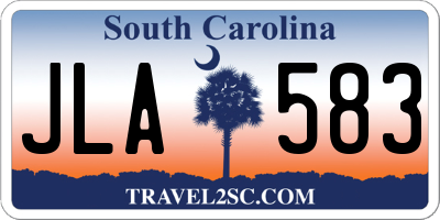 SC license plate JLA583