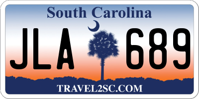 SC license plate JLA689