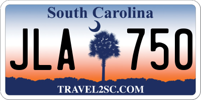 SC license plate JLA750