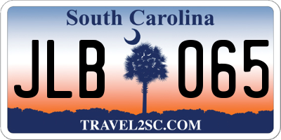 SC license plate JLB065