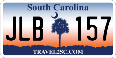 SC license plate JLB157
