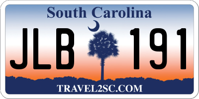 SC license plate JLB191