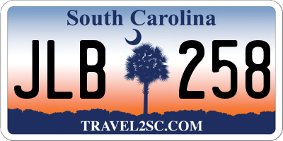 SC license plate JLB258
