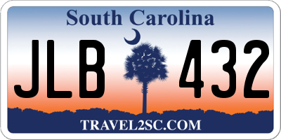 SC license plate JLB432